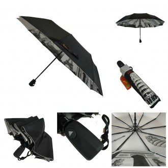 Женский зонт полуавтомат на 10 спиц из фибергласса с пластиковым окончанием, кра. . фото 3
