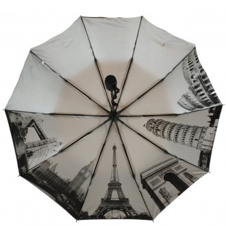 Женский зонт полуавтомат на 10 спиц из фибергласса с пластиковым окончанием, кра. . фото 9