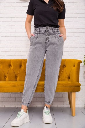 Жіночі джинси-балони із застібкою на ґудзиках 

Розміри в наявності: 25 26 27 . . фото 2