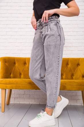 Жіночі джинси-балони із застібкою на ґудзиках 

Розміри в наявності: 25 26 27 . . фото 4