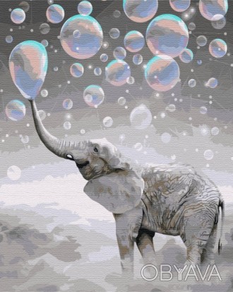 Картина за номерами: Слон в хмарах 40*50 Работаем с 2011 годаБлагодаря большому . . фото 1