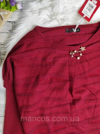 Женский свитер Cocomaxx красный со стразами и брошью
Состояние: новое
Производит. . фото 3