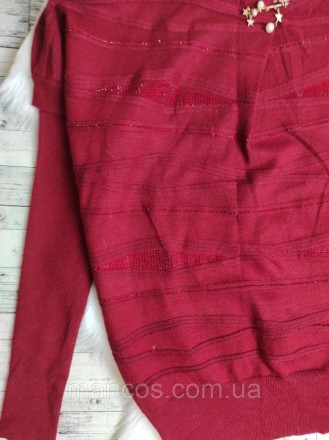 Женский свитер Cocomaxx красный со стразами и брошью
Состояние: новое
Производит. . фото 5