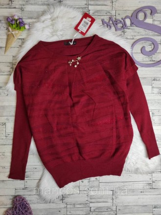 Женский свитер Cocomaxx красный со стразами и брошью
Состояние: новое
Производит. . фото 2