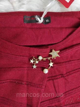Женский свитер Cocomaxx красный со стразами и брошью
Состояние: новое
Производит. . фото 4