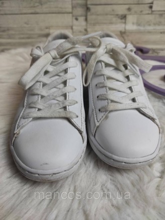 Детские кроссовки Lacoste белые кеды кожаные на шнуровке
Состояние: б/у, в отлич. . фото 9