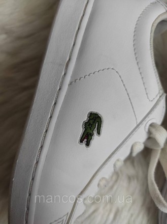 Детские кроссовки Lacoste белые кеды кожаные на шнуровке
Состояние: б/у, в отлич. . фото 4