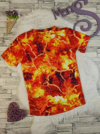 Детская футболка Sonneti для для мальчика яркого цвета с огненным принтом 
Состо. . фото 6