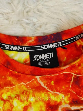 Детская футболка Sonneti для для мальчика яркого цвета с огненным принтом 
Состо. . фото 9