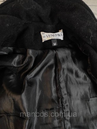 Женское пальто Venefika черное кашемировое с меховыми карманами 
Состояние: б/у,. . фото 10