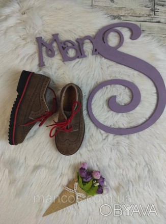 Детские туфли Eli для девочки Hand Made in Spain коричневые на шнуровке Размер 2