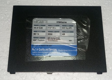 Кришка акумулятора з ноутбука ASUS X70AC. Нововолынск. фото 1 Кришка акумулятора з ноутбука ASUS X70AC. Нововолынск. фото 1