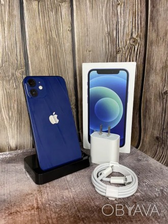 Продам iPhone 12 mini blue, neverlock на 128 гб в состоянии нового. Телефон на з. . фото 1