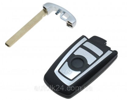 Смарт ключ для BMW (БМВ) 4 - кнопки 433 Mhz Лезвие HU92
Чип Id49 PCF7945Р 
Чисто. . фото 4