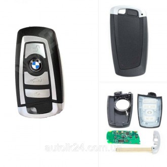 Смарт ключ для BMW (БМВ) 4 - кнопки 433 Mhz Лезвие HU92
Чип Id49 PCF7945Р 
Чисто. . фото 2