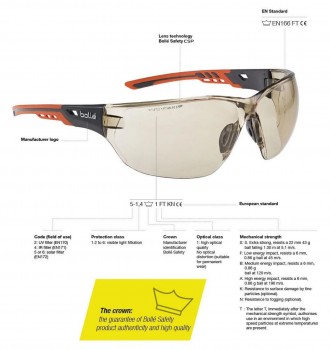 Баллистические очки Bolle Contour PSSCONT443 дымчатые линзы
Защитные очки CONTOU. . фото 5