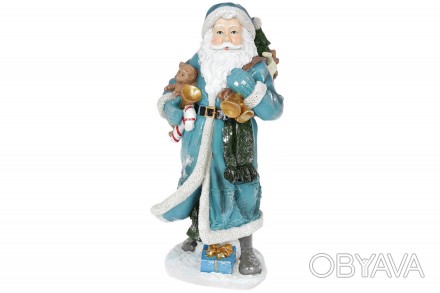 Декоративная фигура Санта, 45см, цвет – бирюза с серебром.
Размер 21*18,5*45см
М. . фото 1