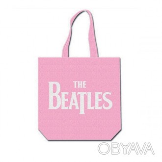 Офіційна ліцензійна бавовняна велика сумка з дизайнерським мотивом"Drop Pink"< У. . фото 1