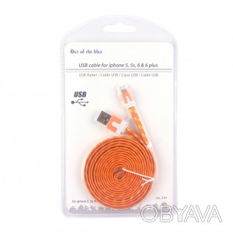 Кабель USB Apple lightning для Iphone, IPad, помаранчевий