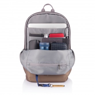 Стильный высококачественный рюкзак-антивор XD Design Bobby Softкоричневого цвета. . фото 8