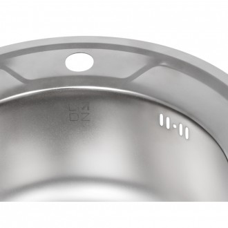 Кухонна мийка Lidz 490-A Satin (0,8 мм) виготовлена з високоякісної нержавіючої . . фото 7