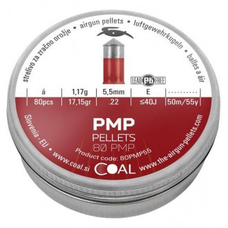 Пули пневматические Coal PMP кал. 5.5 мм 1.17 г 80 шт/уп
Пневматические пули COA. . фото 3