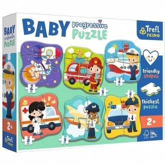 Пазлы Trefl Baby Progressive: Професии 6в1 (44001). Белая Церковь. фото 1 Пазлы Trefl Baby Progressive: Професии 6в1 (44001). Белая Церковь. фото 1