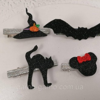 Заколка на хеллоуин роза паук летучая мышка чёрная кошка шляпа ведьмы ручная раб. . фото 10