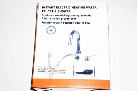 Проточний водонагрівач з LCD-екраном і душем Instant Electric Heating Water Fauc. . фото 5