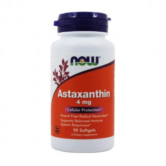  
Описание Now Astaxanthin 4 mg
Биологически активная добавка NOW Astaxanthin 4 . . фото 3