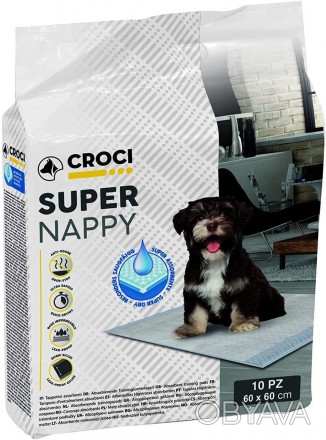 Одноразові, гігієнічні пелюшки для собак і цуценят Croci Super nappy допоможуть . . фото 1