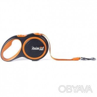  Повідець-рулетка AnimAll (Енімал) для собак вагою до 25 кг, 5 м, помаранчевий З. . фото 1
