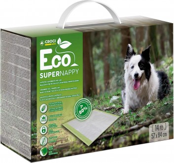 Супер, що всмоктують одноразові пелюшки для собак Croci Super nappy Eco.Пеленки . . фото 2