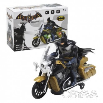 Пластиковая игрушка "Бетмен на мотоцикле" будет интересным подарком ребенку. У и. . фото 1