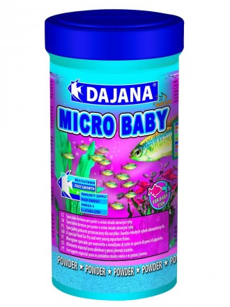 Dajana Micro Baby Основний порошкоподібний корм ідеальний для рибок, що ростуть,. . фото 2