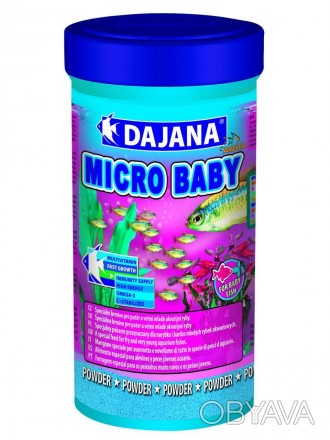 Dajana Micro Baby Основний порошкоподібний корм ідеальний для рибок, що ростуть,. . фото 1