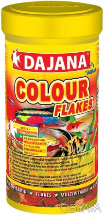Комплексний корм для рибок Dajana COLOUR FLAKES Для яскравого забарвлення. Ідеал. . фото 1