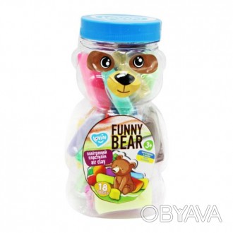 Набор креативного творчества "Funny Bear". Самозастывающий пластилин очень пласт. . фото 1