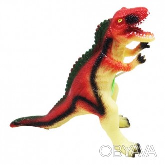 Резиновая фигурка динозавра. Игрушка набита ватой, плотная на ощупь. Оснащена зв. . фото 1
