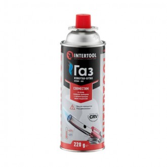 Цанговий газовий балон 220 г INTERTOOL GS-0022. Київ. фото 1 Цанговий газовий балон 220 г INTERTOOL GS-0022. Київ. фото 1