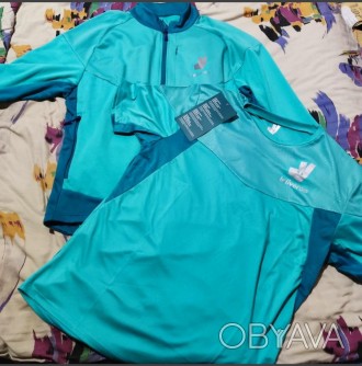 Комплект, спортивная кофта+футболка Deliveroo, размер-XL, длина кофты спереди-65. . фото 1