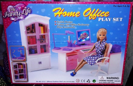 Набір лялькової меблів Gloria Глорія 24018 Офіс для бізнес Леді Барбі Home Offic. . фото 7