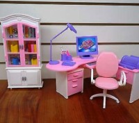 Набір лялькової меблів Gloria Глорія 24018 Офіс для бізнес Леді Барбі Home Offic. . фото 2