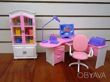 Набір лялькової меблів Gloria Глорія 24018 Офіс для бізнес Леді Барбі Home Offic. . фото 1