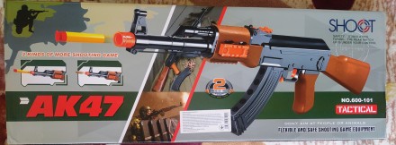 Автомат іграшковий 600-101— це яскрава та стильна іграшкова зброя.
Виготовлений . . фото 6
