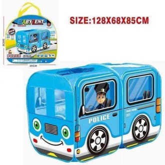 Дизайн намети виконаний у вигляді поліцейського автобуса.
Розміри іграшки: довжи. . фото 2