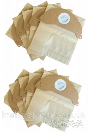 Мешки для пылесосов Karcher WD2 (10шт)Бумажные 2-х слойные высокопрочные фильтр-. . фото 1