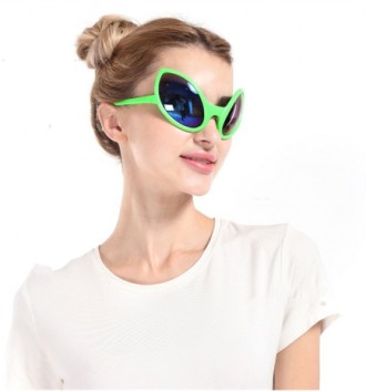 Забавные очки маска оформлены в бирюзовой оправе с синими стеклами. Аксессуар за. . фото 3
