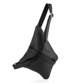 Мужская сумка слинг, рюкзак через плечо FA-6501-4lx, бренд TARWA в черной коже ф. . фото 8