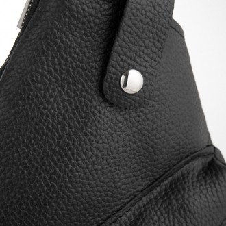 Мужская сумка слинг, рюкзак через плечо FA-6501-4lx, бренд TARWA в черной коже ф. . фото 5